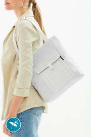Weiße U7 2-Fach großes Volumen wasserdichtes Gewebe Damen Sport täglich Arm und Schultertasche B:35 E:35