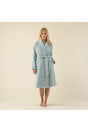 Zigzag Women's Bathrobe Aqua - Swordslife