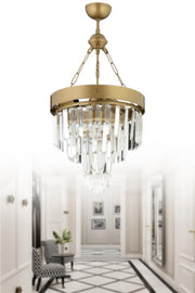 Linda 30' Antique Luxury Crystal Stone Chandelier