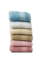 Minerva | 100% Natural Cotton 6 Pcs Multicolored Guest Towel Set - Swordslife