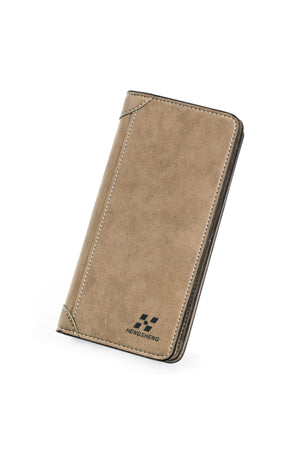 Men'S Men'S Nubuck Leather Card Holder Wallet