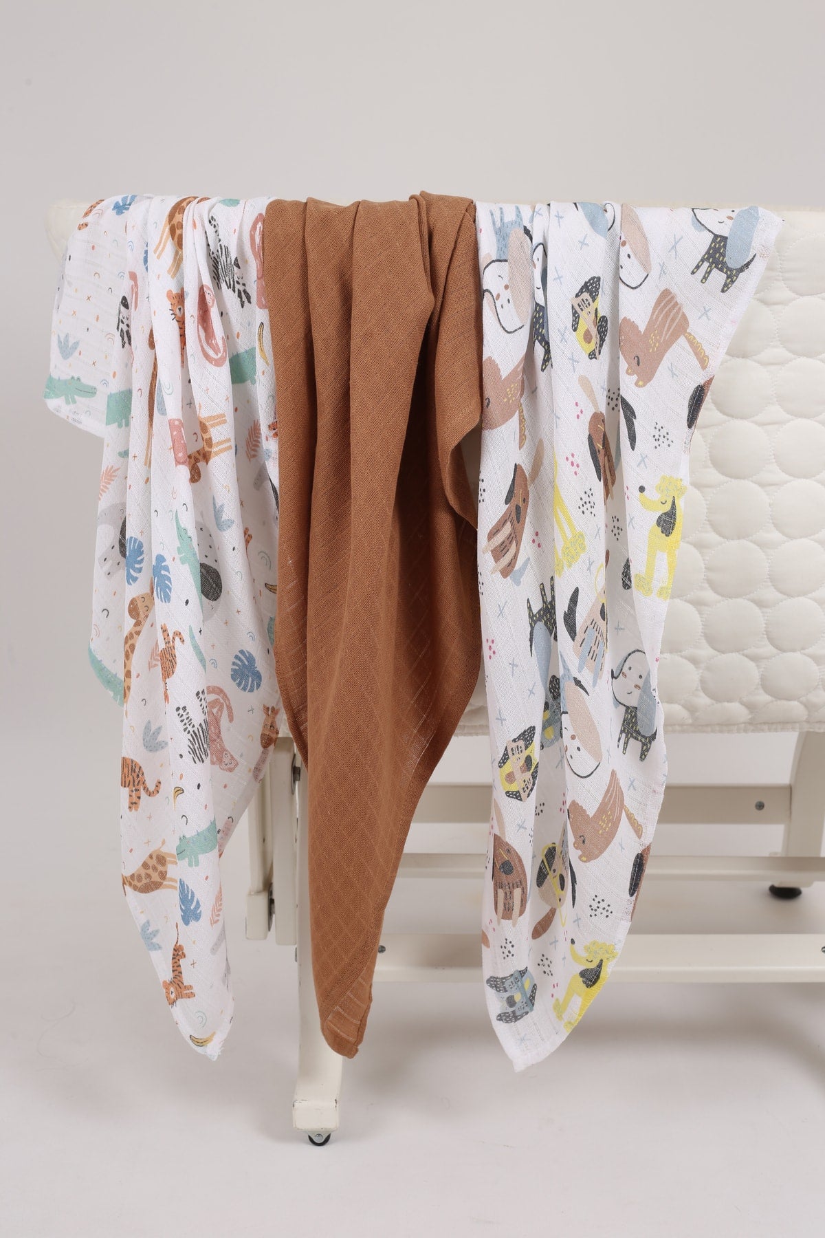 3-Purpose Muslin Cover Set - 75X75 Cm
