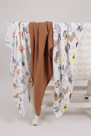 3-Purpose Muslin Cover Set - 75X75 Cm
