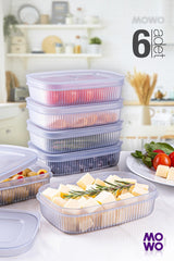 Trove Transparent Plastic 600 ml Breakfast and Kitchen Refrigerator Organizer Storage Container with Lid