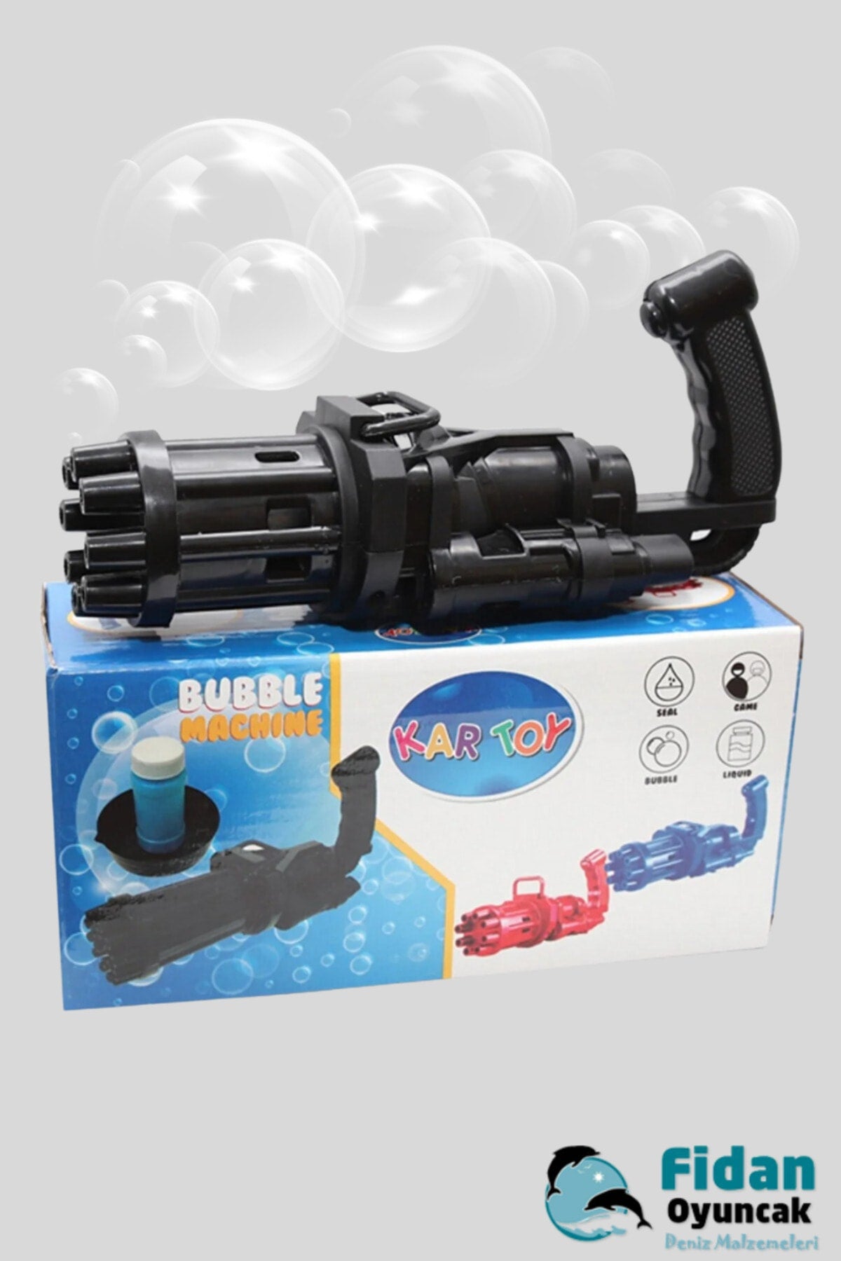 Battery Operated Foam Toy Bubble Foam Machine Gun Bubble Machine 50 ml Bubble Liquid