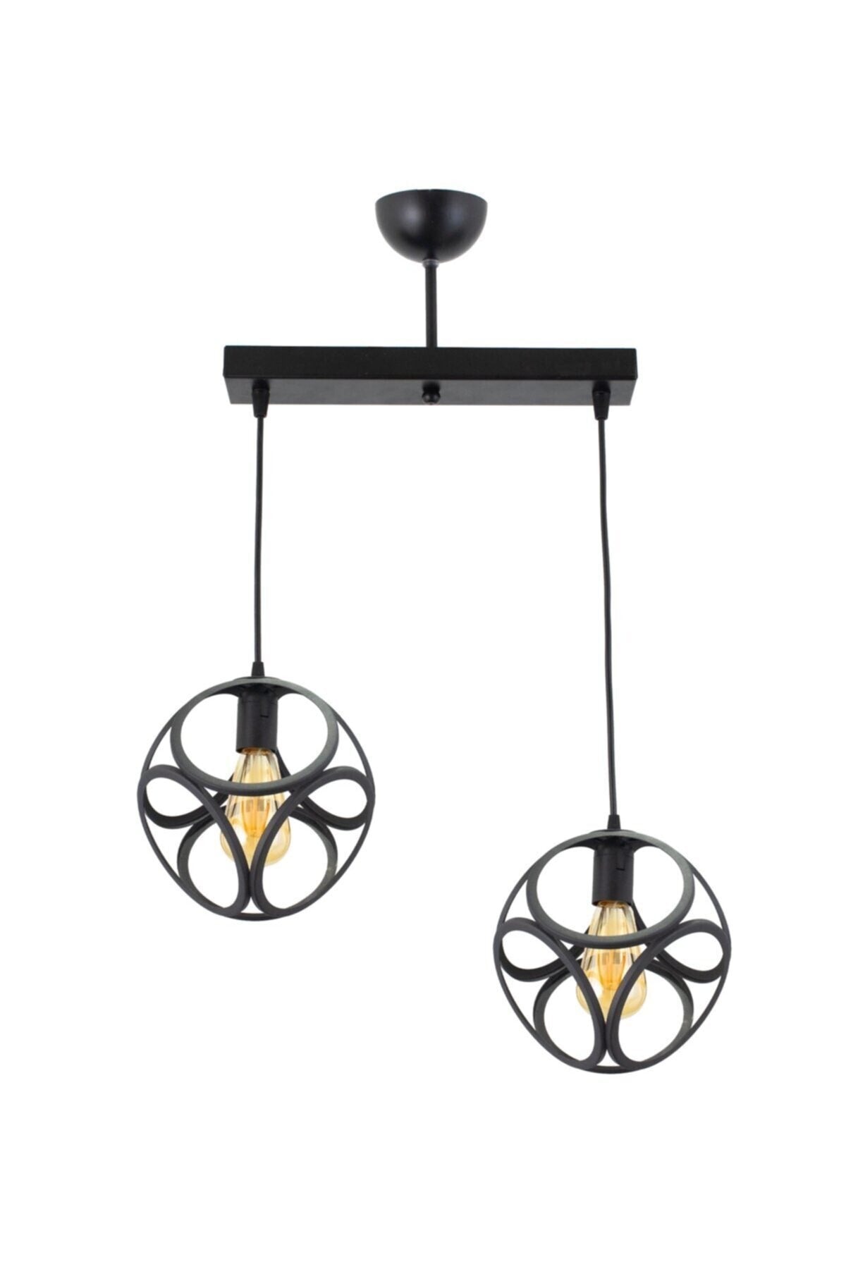 Schwarz Doppel Modern Kreis Würfel Modell Pendelleuchte Kronleuchter