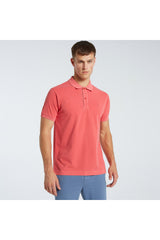 Men's Red Classic Fit Short Sleeve Polo