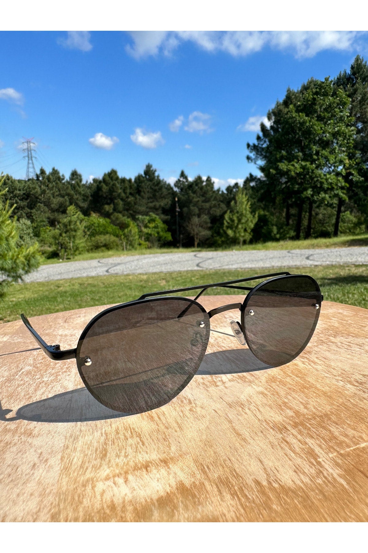 Damla Facet Model Black Color Men's Sunglasses