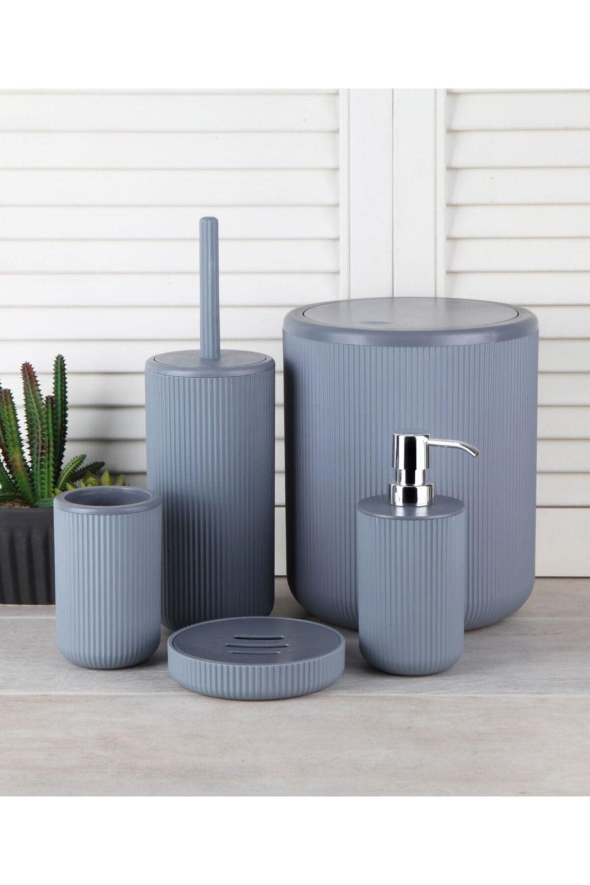 Plus Dante Bathroom Set of 5 Gray - Swordslife