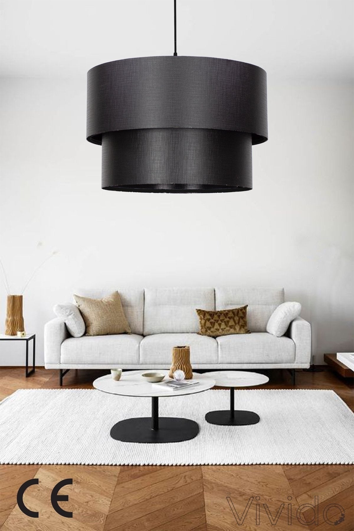 Pasta Pendant Lamp Chandelier Black Finlin