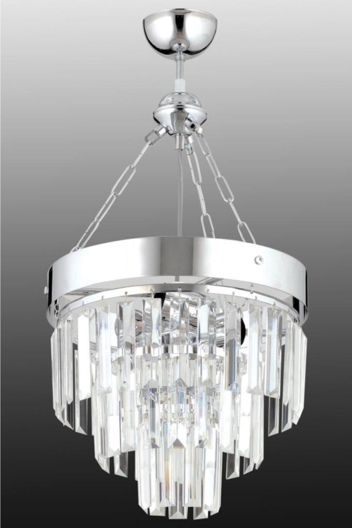 Linda 30' Silver Luxury Crystal Stone Chandelier