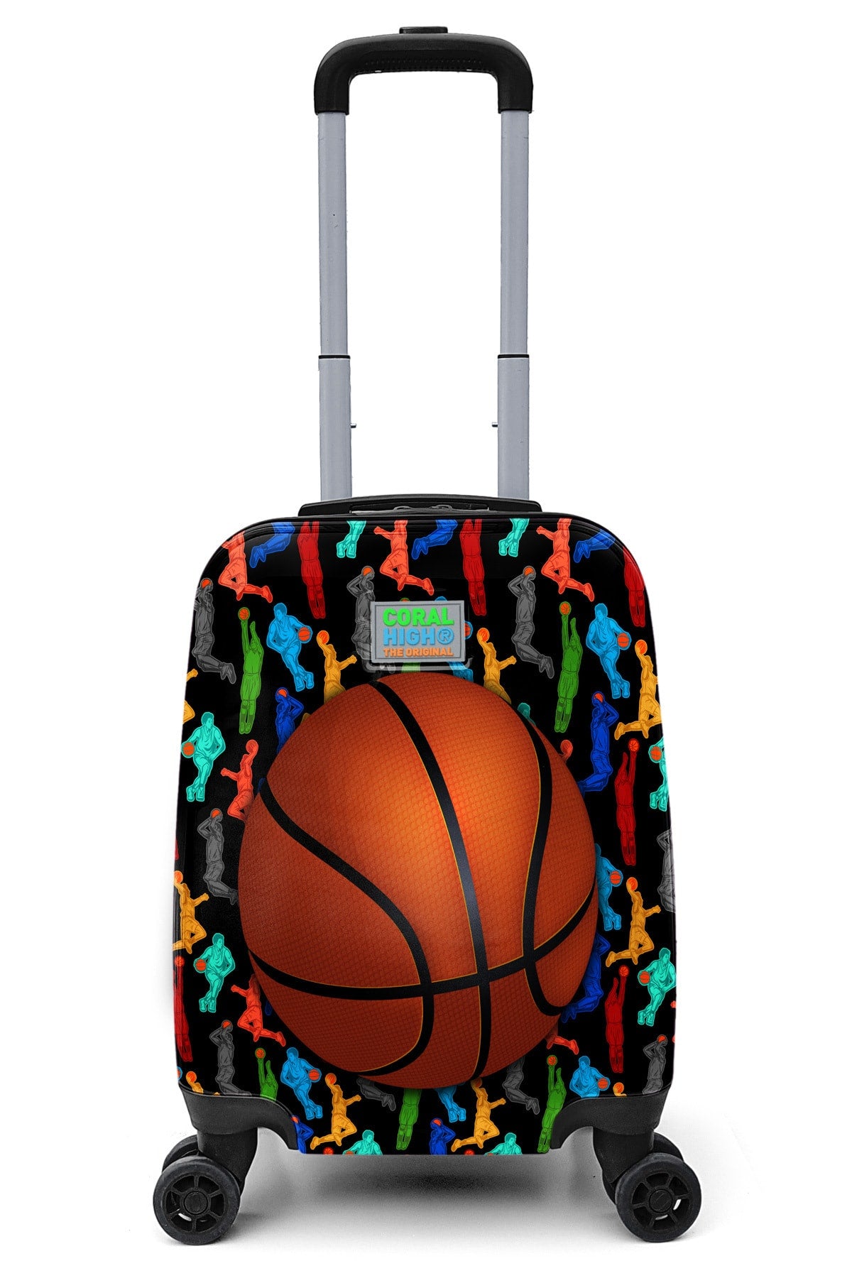 Kids Black Basketball Patterned Child Luggage 16745