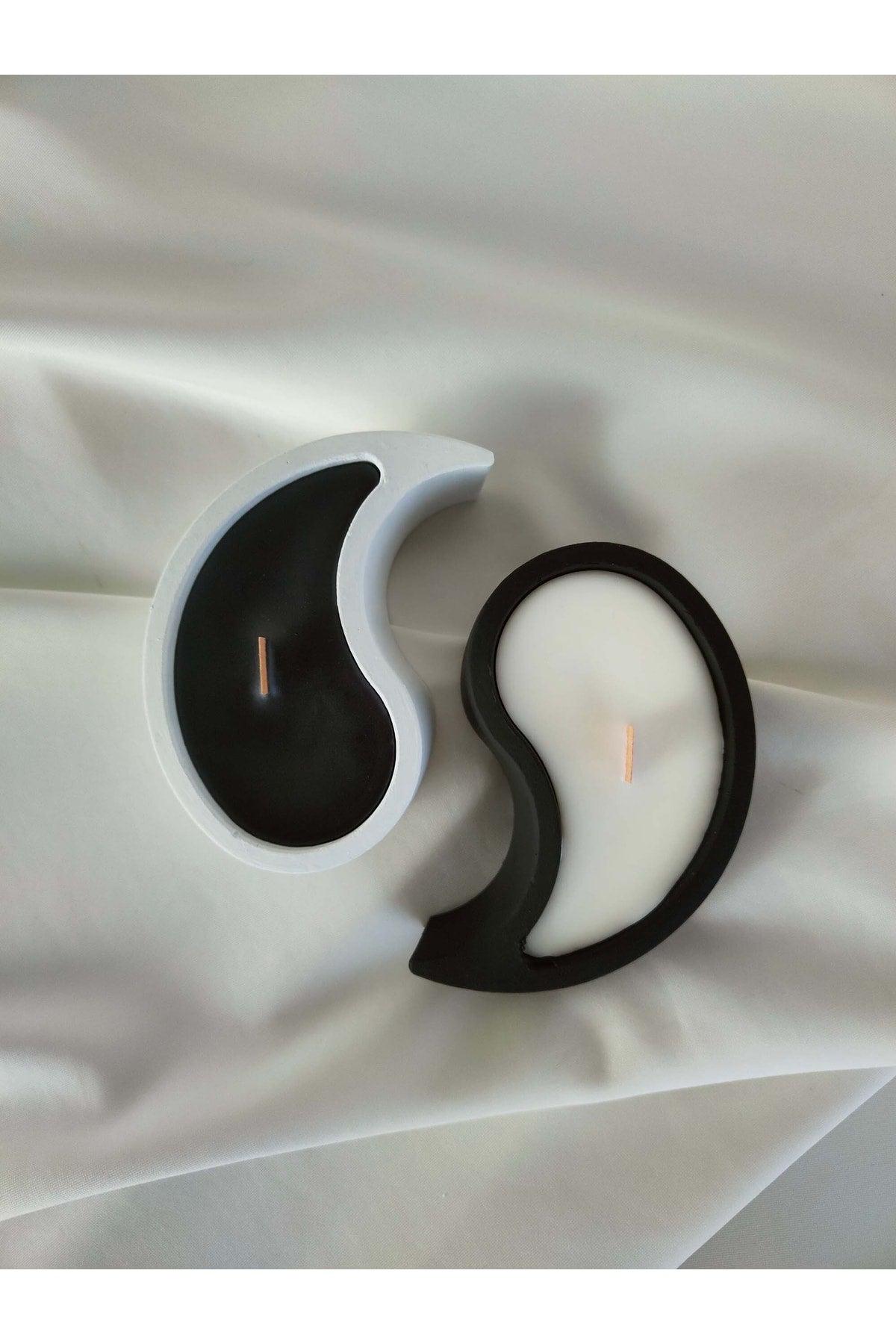 Feminine & Masculine Energy Yinyang Candle 100% Soyawax Herbal Candle Vanilla And Coconut Scented Double Set - Swordslife