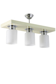 Triple Modern Sports Model Rectangular Tray Cream Chandelier