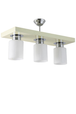 Triple Modern Sports Model Rectangular Tray Cream Chandelier