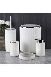 13166 5 Piece Bath Set Cream - Swordslife