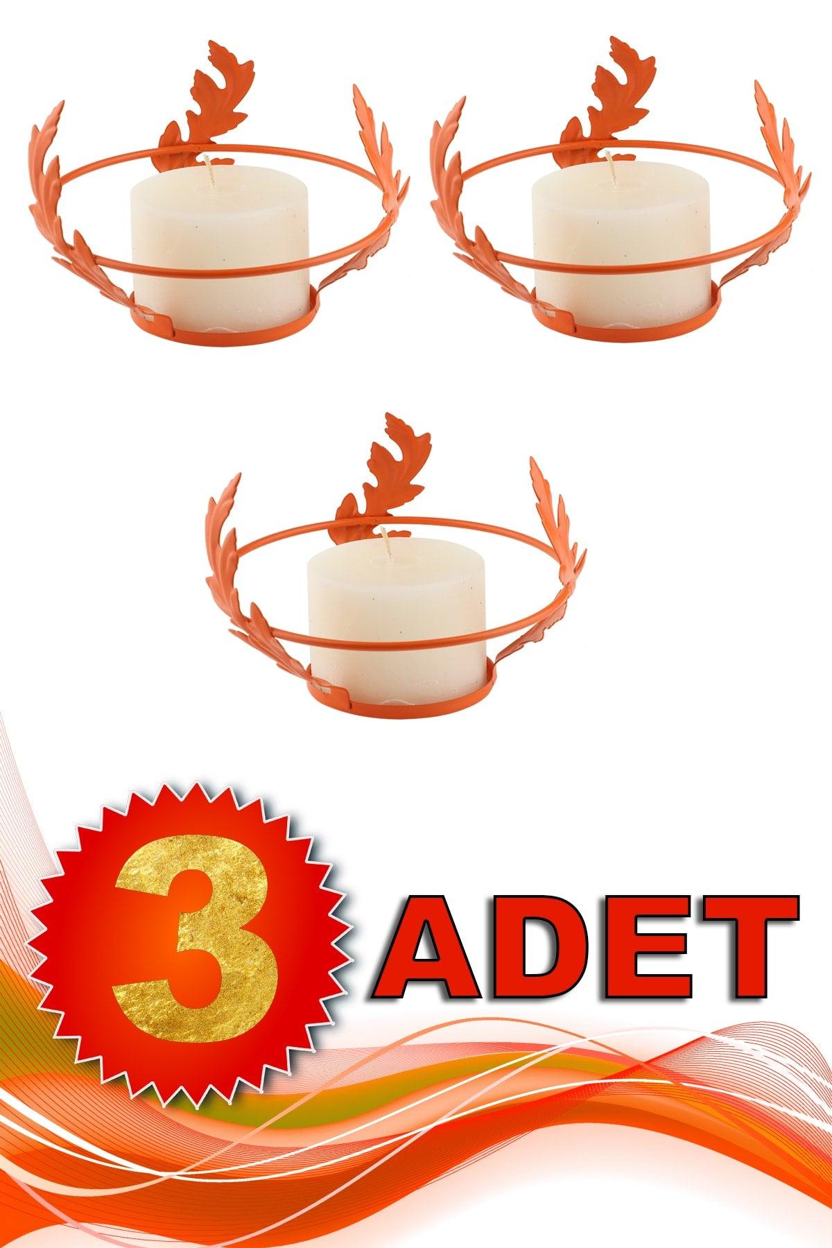 Haliç 3rd Set Candle Holder Orange - Swordslife
