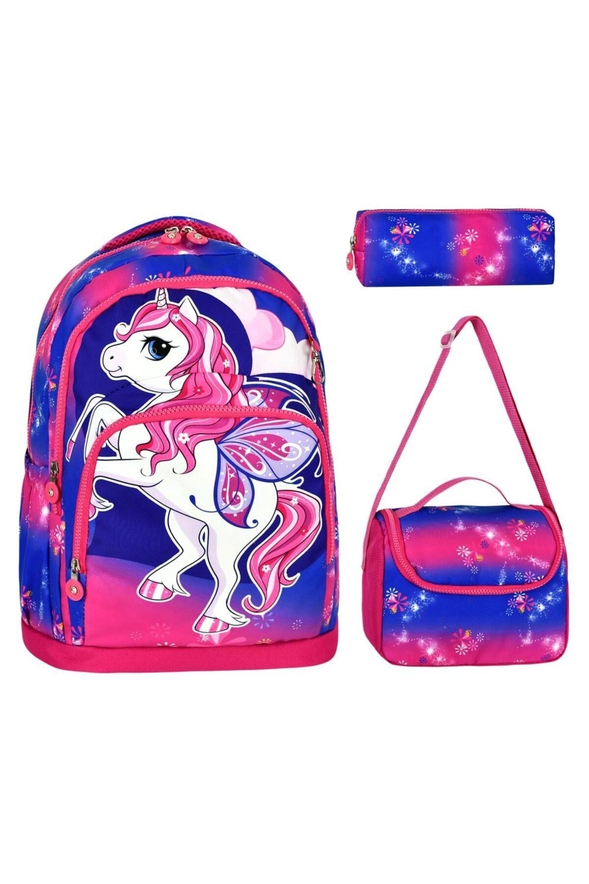 Yigit Boutique Unicorn Printed Girls' School Bag