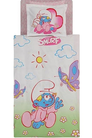 Single Licensed Baby Duvet Cover Set-Smurfs Baby Girl 60062570