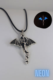 Neon Dragon Sword Glow In The Dark Phosphorus String Necklace