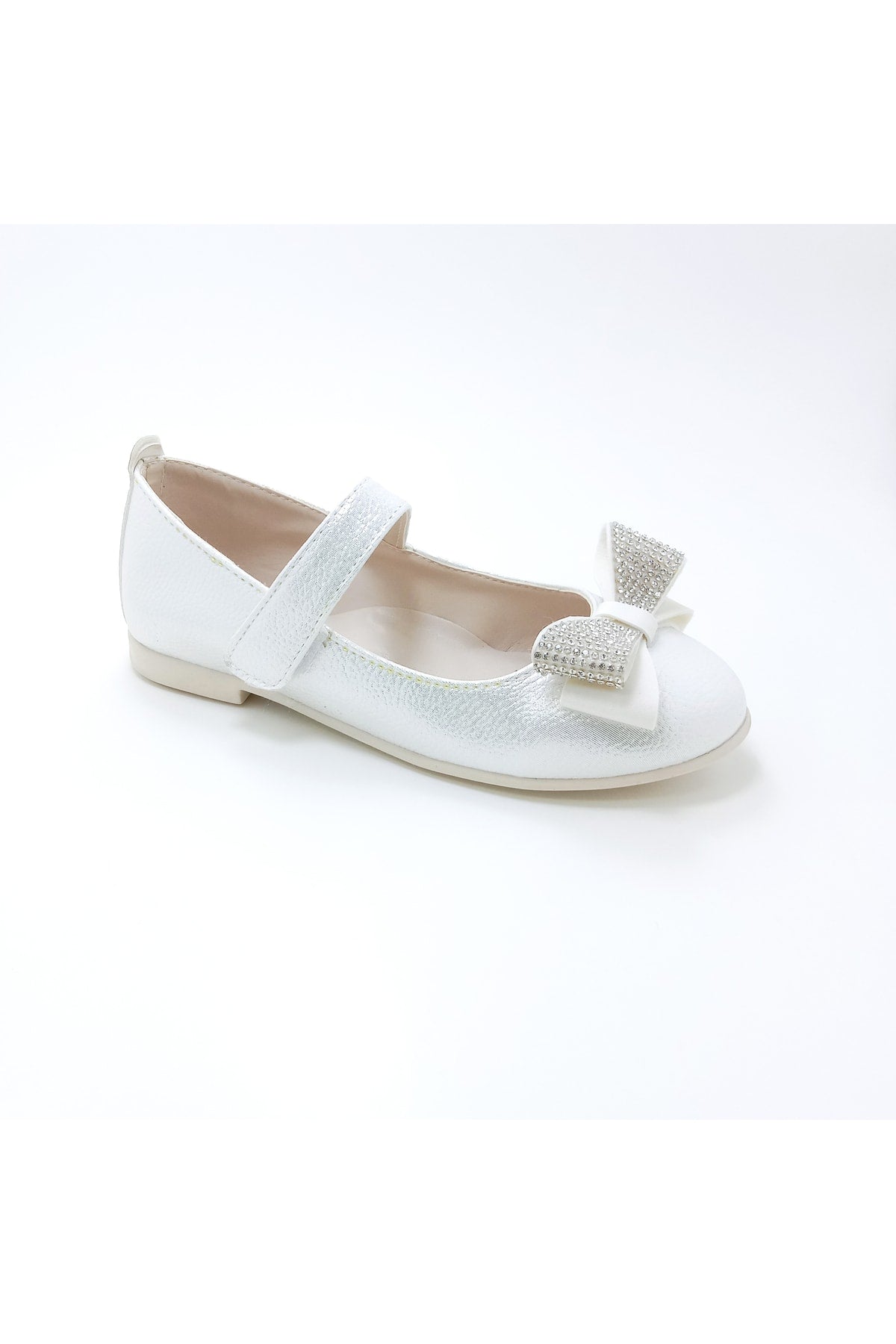 Girl'S Stone Bow Orthopedic Flats