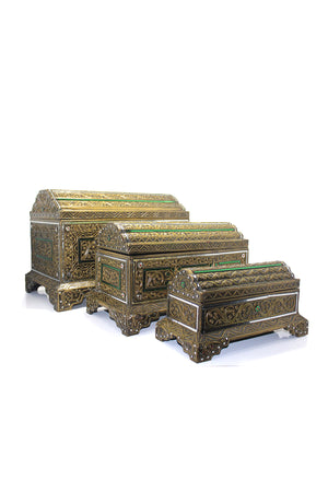 Triple Mirrored Leaf Box Convex St00110