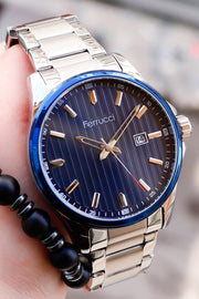 Stahl-Herrenarmbanduhr mit Kalender 178014