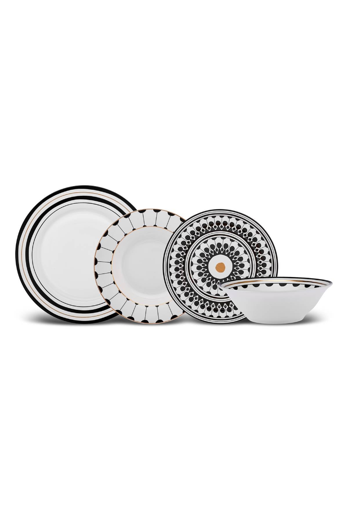 Maras New Bone 24-Piece Dinnerware Set For 6 Persons