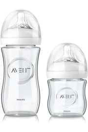 Naturglasflaschen 2er Set 240-120 ml