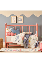 100% Cotton Ranforce Marin Whale Baby Duvet Cover Set Blue (100X150 Cm)