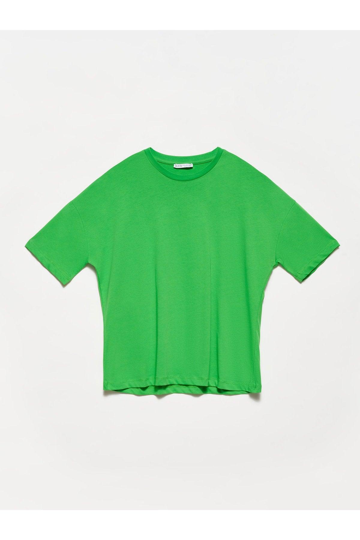 3683 Basic T-shirt-Light Green - Swordslife