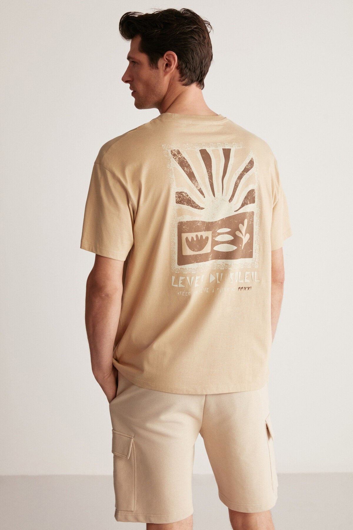 Fınn Oversize Beige Single T-shirt