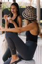 Gela High Waist, Flexible and Gathering Sports Leggings Anthracite - Swordslife