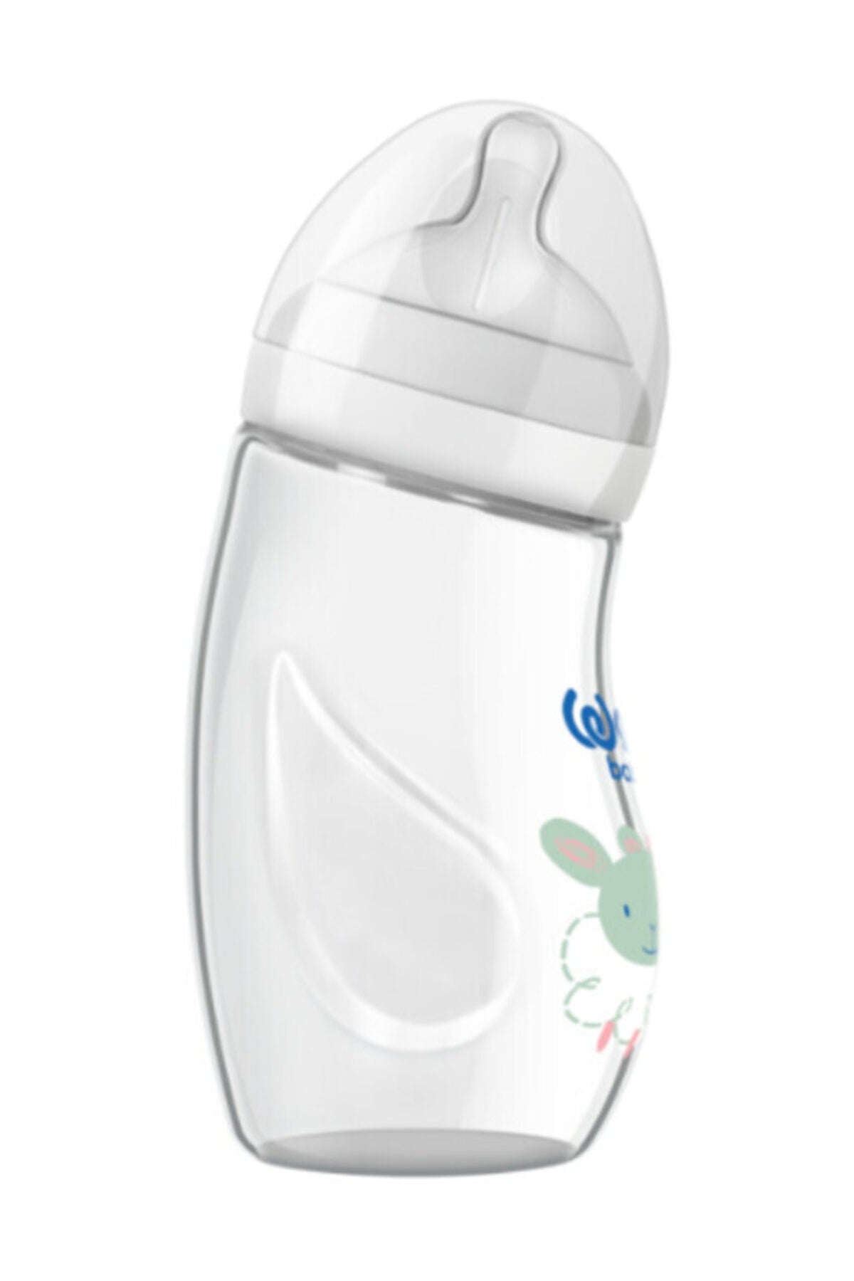 Natural Heat Resistant Angled Glass Baby Bottle 260 Ml Code 147