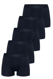 Herren Marineblaues Paket, schlichte Lycra-Boxershorts, 5er-Pack