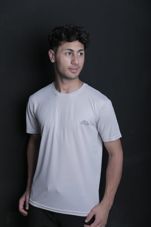 White Sweat Absorbent Outdoor Performance Sports T-Shirt
