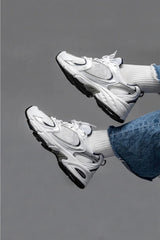 Unisex Navy Blue White Casual Casual Sneakers Sneaker - Swordslife