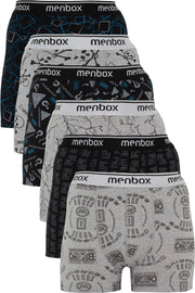 6 Piece Patterned Lycra Classic Men'S Boxer