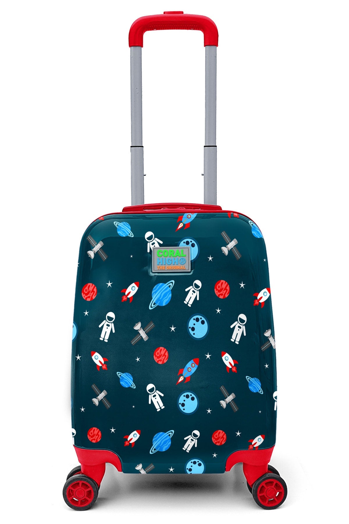 Kids Indigo Red Space Patterned Suitcase 16749
