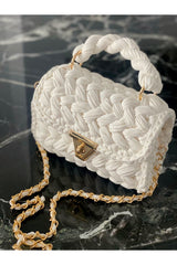 Combed Peanut Pattern Knitted Women's Bag