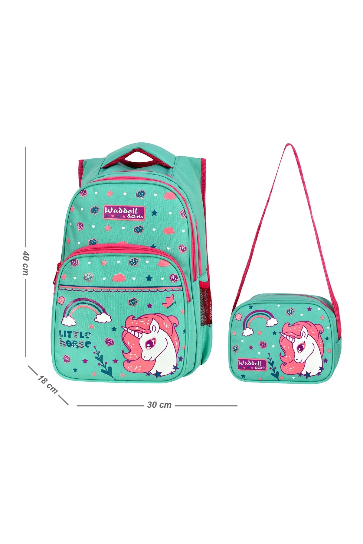Waddell Little Horse Primary School Bag With Lunch Box