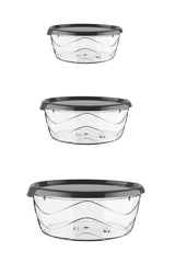 Round Storage Container Set of 12 - Suitable for Microwave/Freezer Use (300-700-1100)