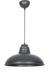 Sıdney Large (32 CM DIAMETER) Retro Rustic Model Modern Metal Black Color Pendant Lamp Cafe - Kitchen Single Chandelier