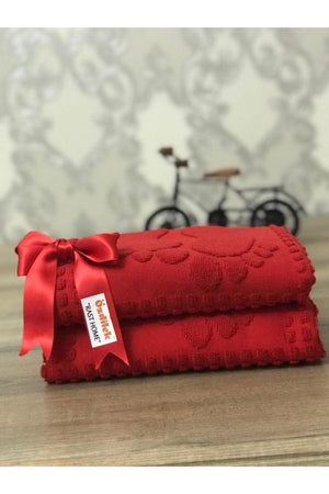 Bath Towel Set of 2 (Red) - Swordslife