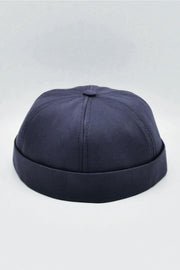 Navy Blue 100% Cotton Cap Docker Hat