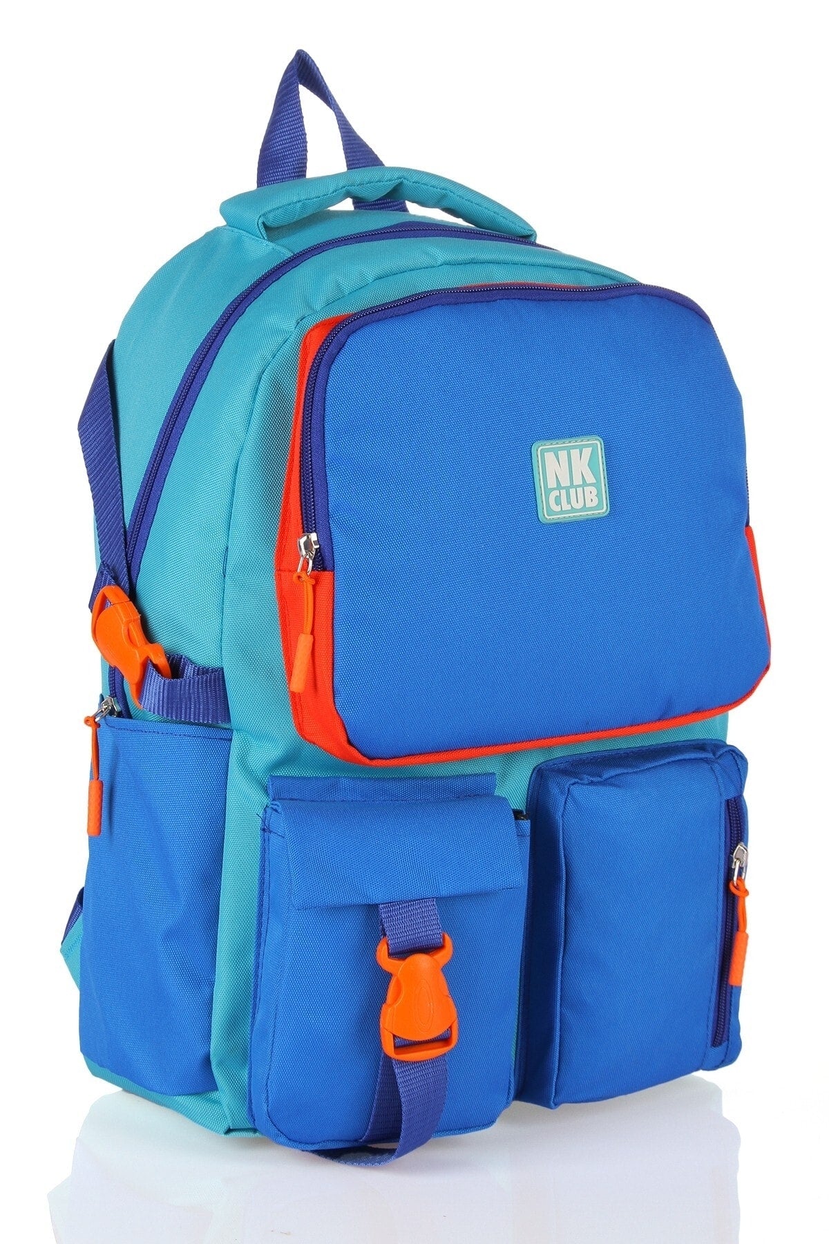 Hkn 9012 Primary School Backpack School Bag Multi Compartment Blue