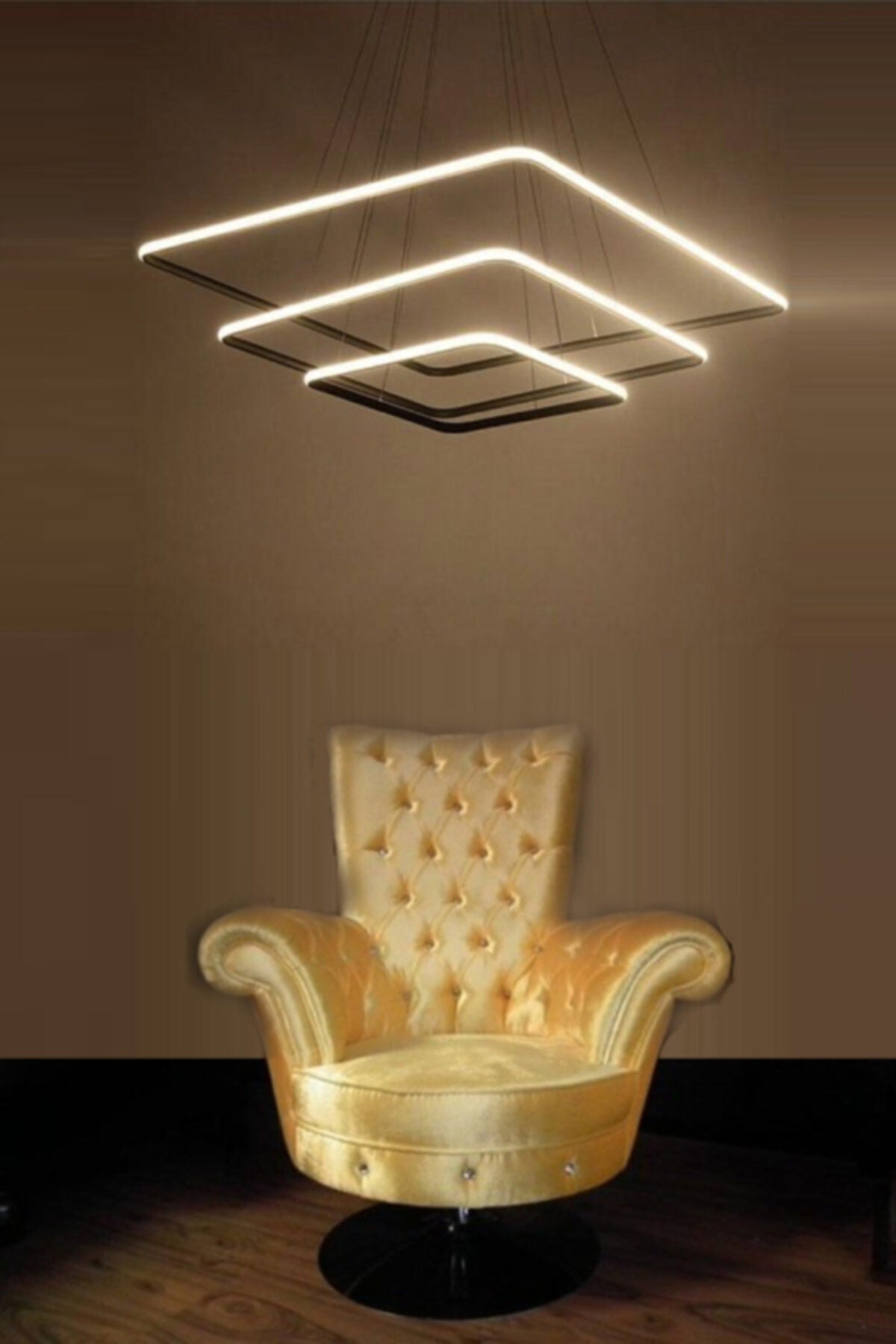 Nikol Modern Led Triple Chandelier Black Case