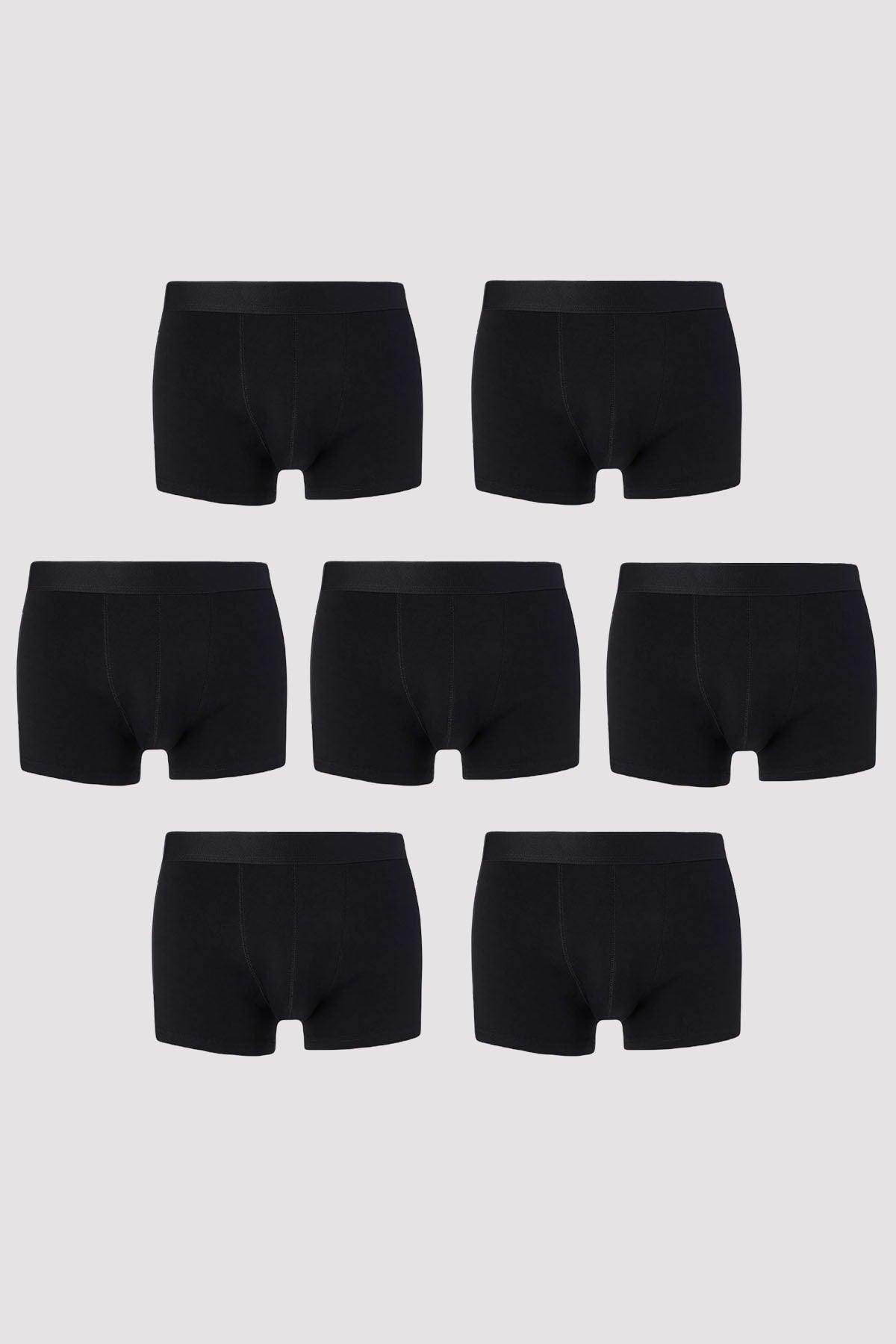 Men'S Boxer 7 Pack Black Pack Cotton Lycra