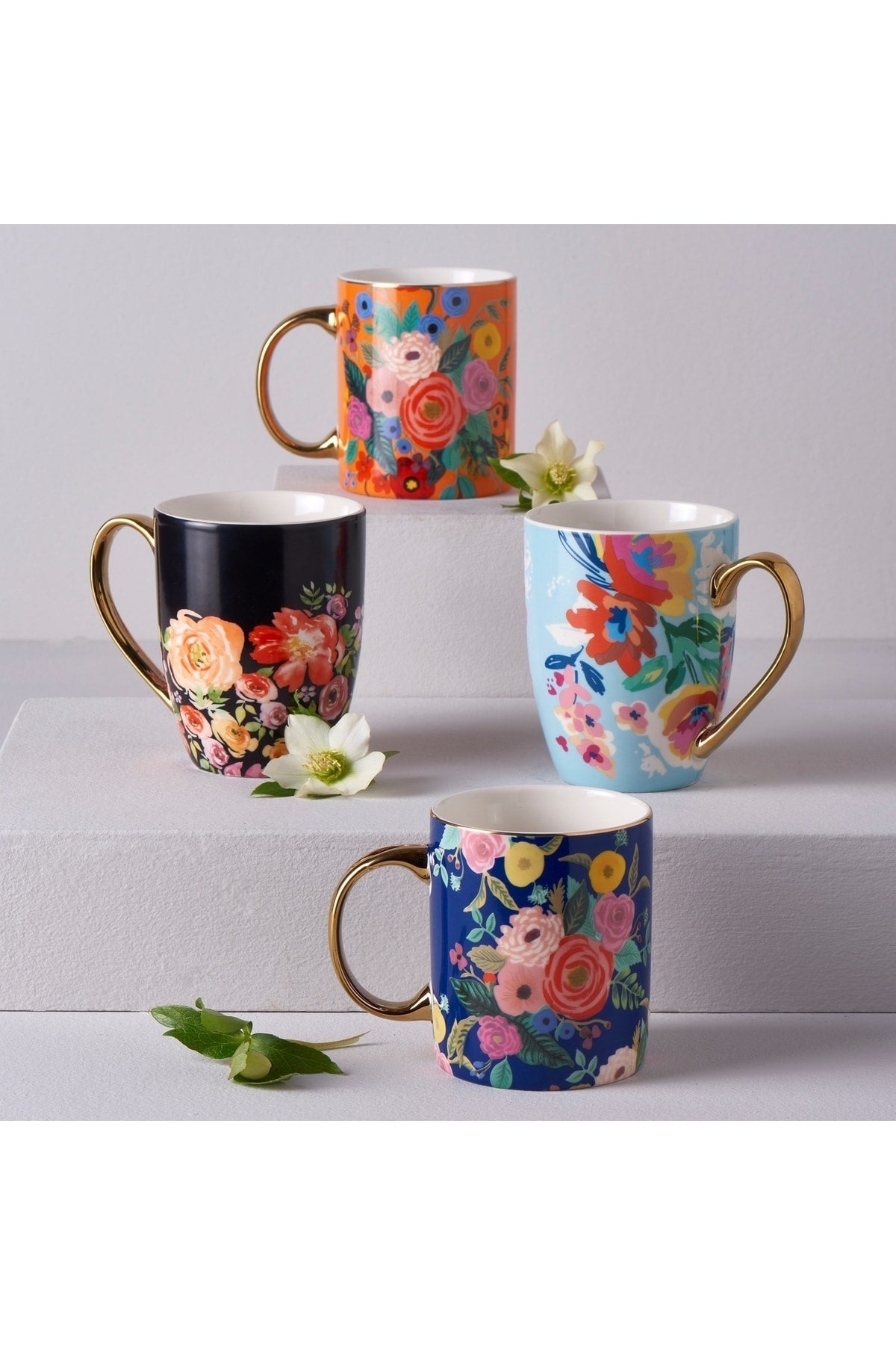 Lily Porcelain 330 Ml Mug Blue