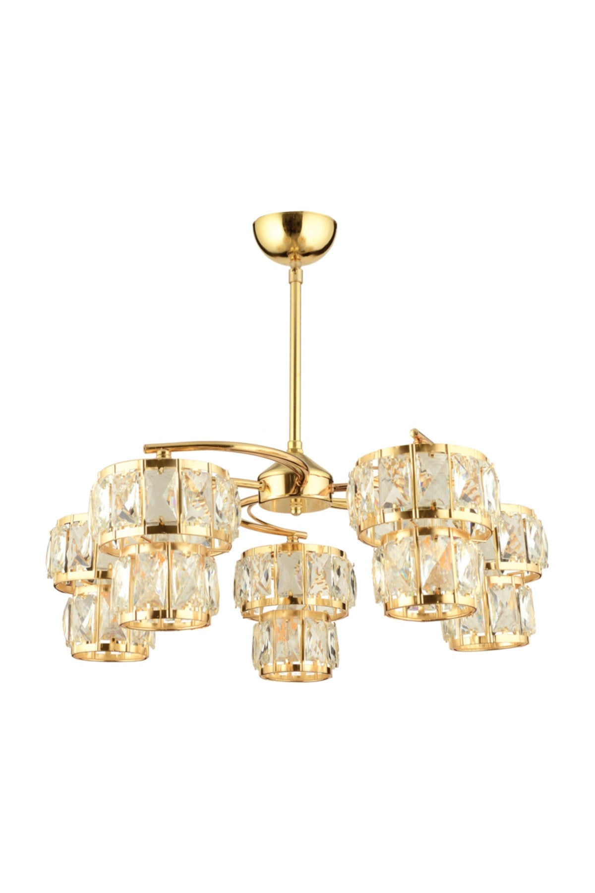 Alpha 5-Piece Gold Chandelier